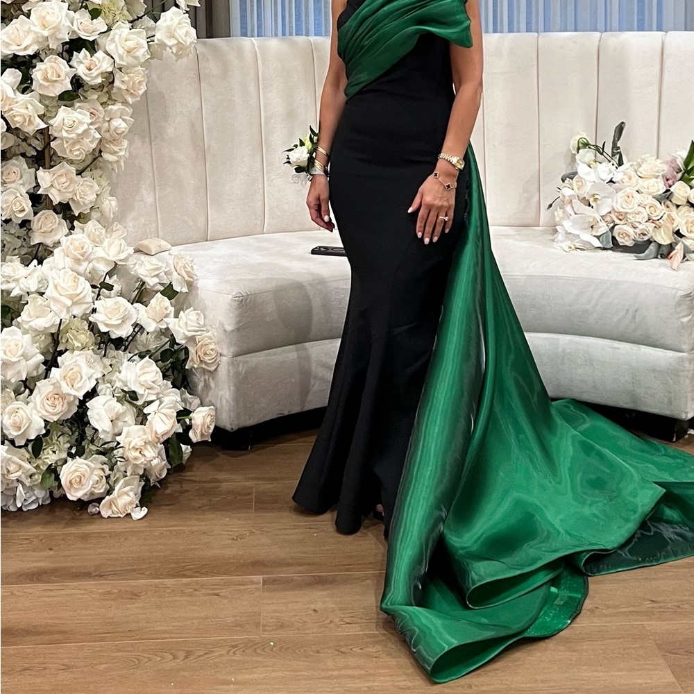 MNM Couture N0559 - Asymmetrical Draped Evening Gown